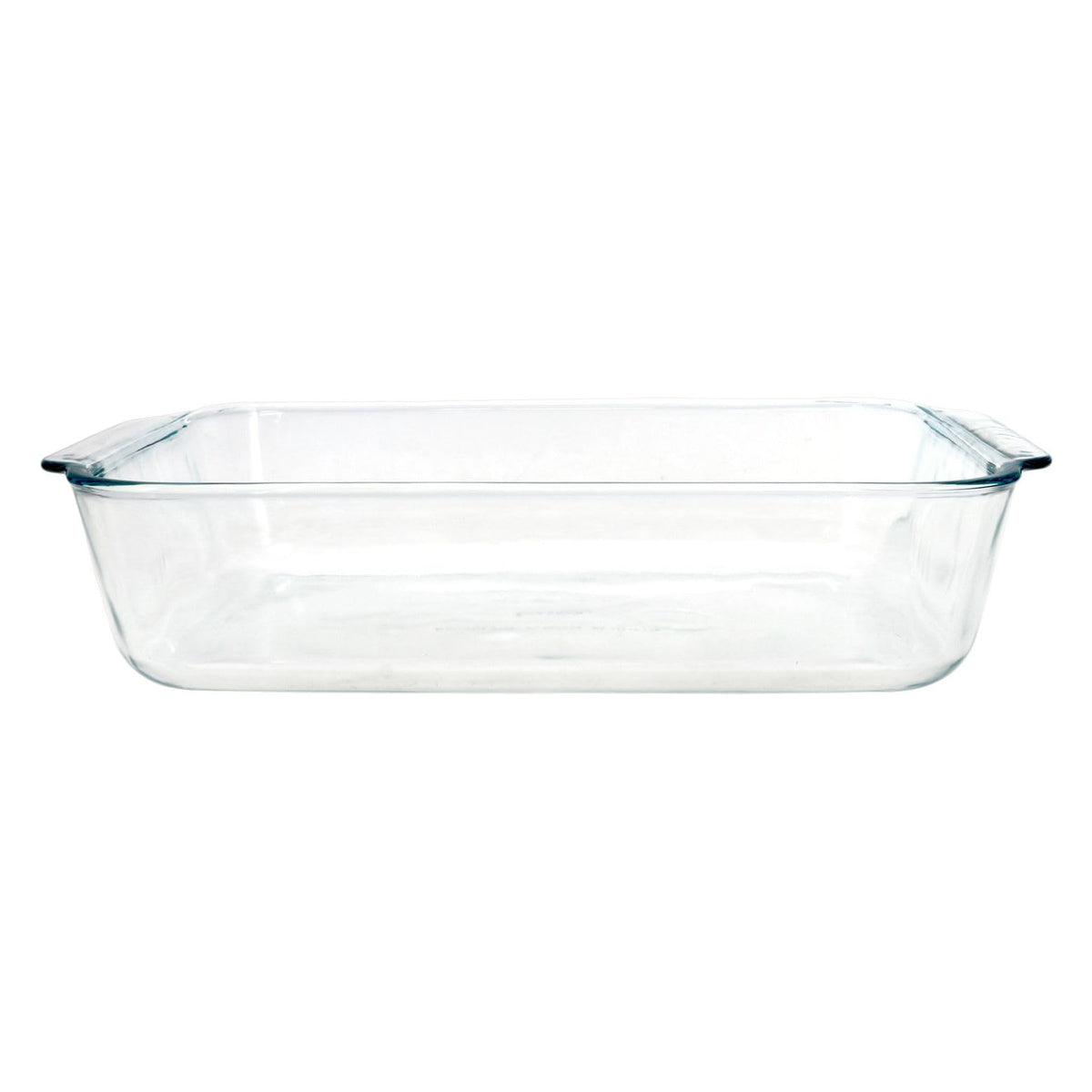 Pyrex ergonomic handles for safe lifting and serving.