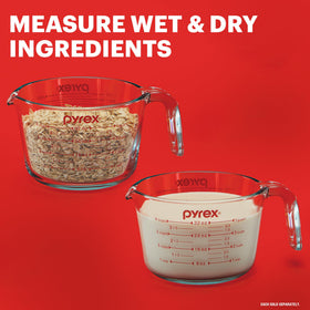 Pyrex Essentials 4-cup measuring cup ideal for larger batches.