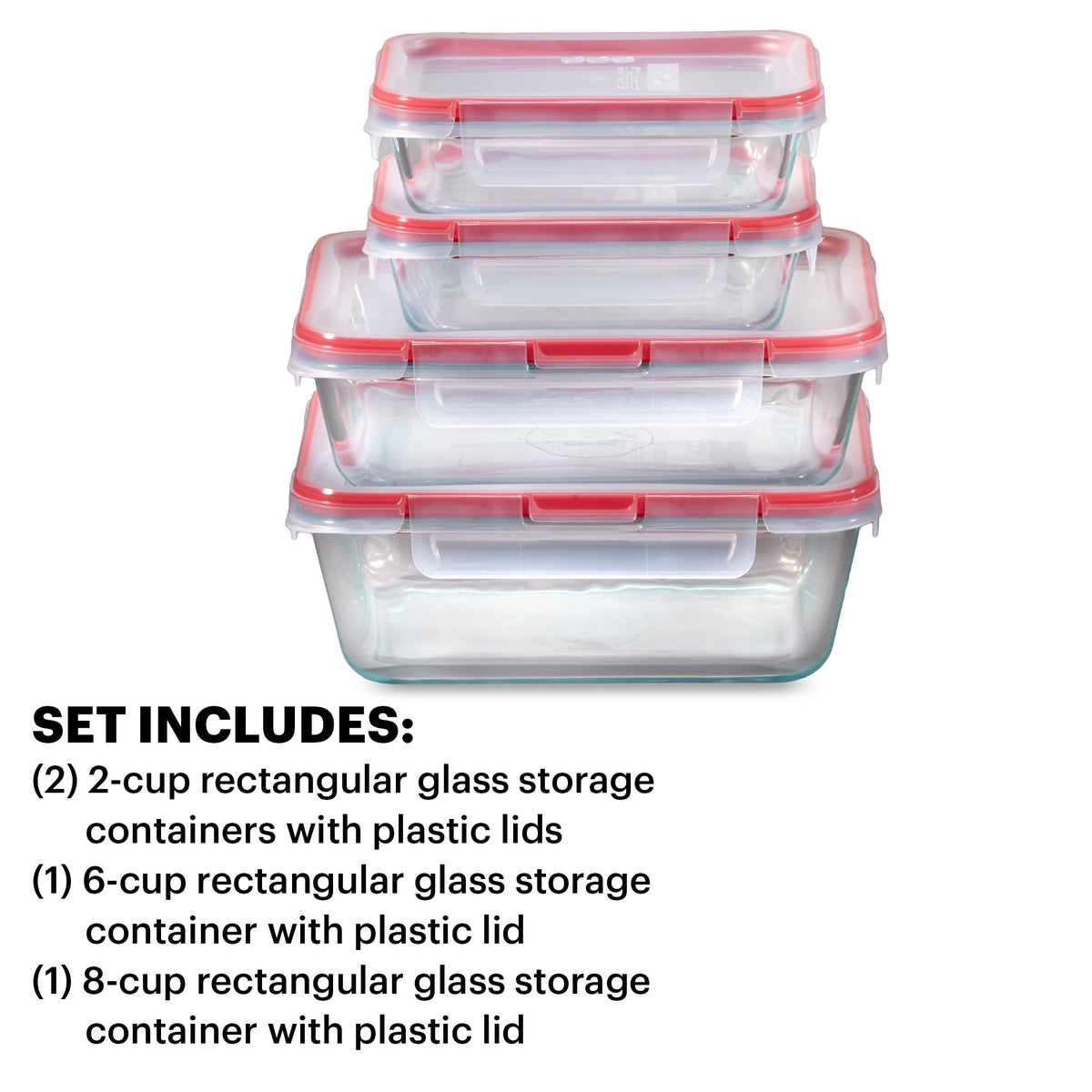 Pyrex FreshLock 2-cup container ready for portioned meals.
