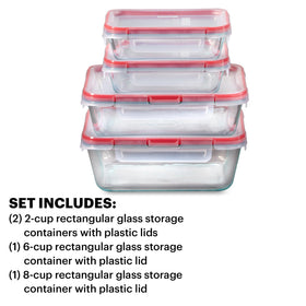 Pyrex FreshLock 2-cup container ready for portioned meals.
