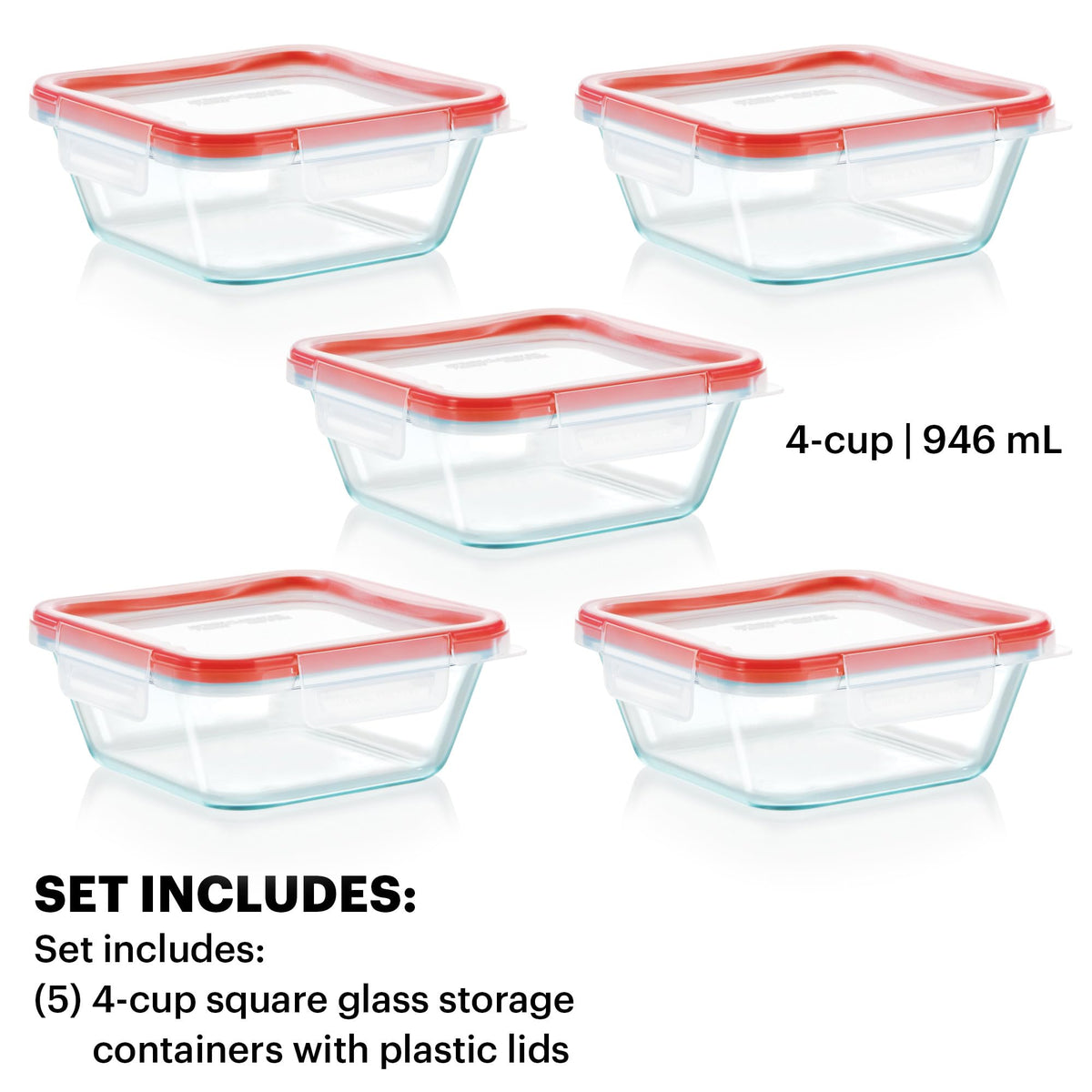 Pyrex Freshlock lid with Write + Erase label for easy meal tracking.
