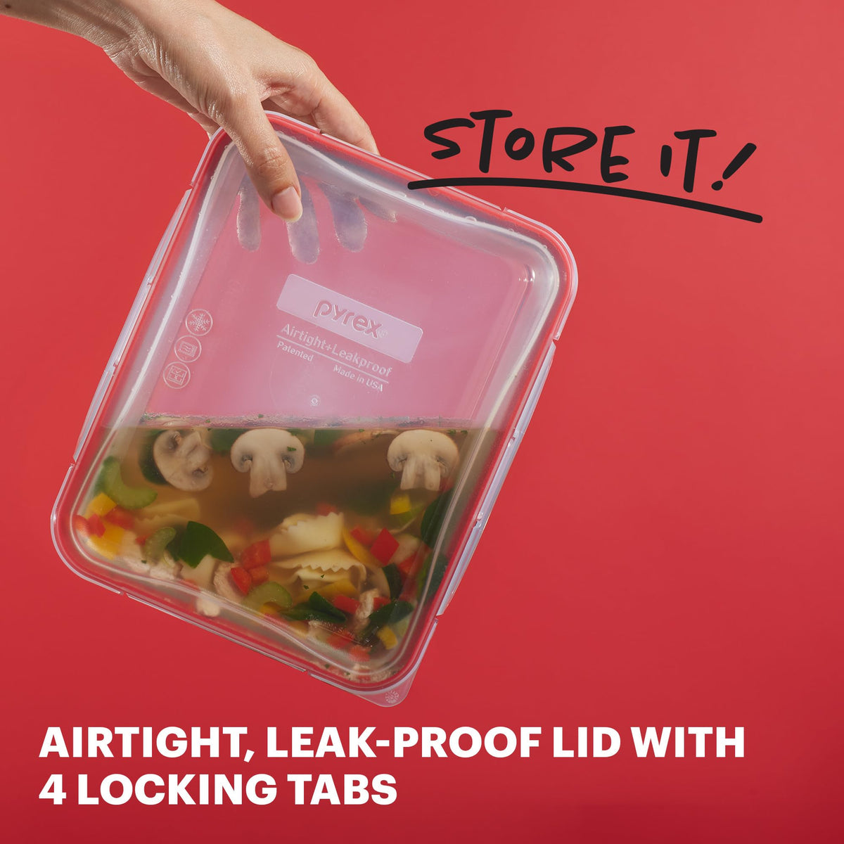 Pyrex FreshLock 6-cup container ideal for bulk storage.