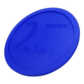 Pyrex blue 2.5qt lid helps portion control and storage.