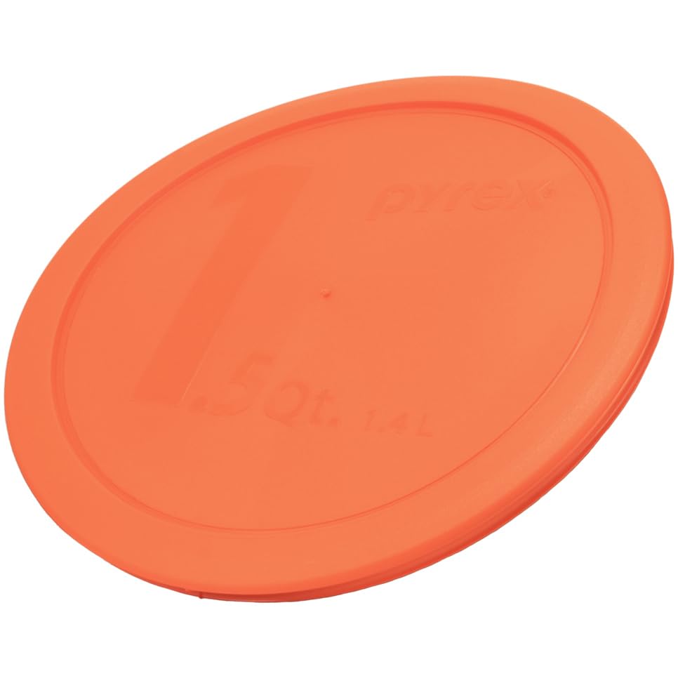 Pyrex red 4qt lid covers large bowls for batch prep.