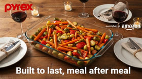 Pyrex made in USA for reliable, durable cookware.