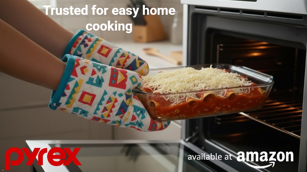 Pyrex non-porous glass resists stains and odors after cooking.
