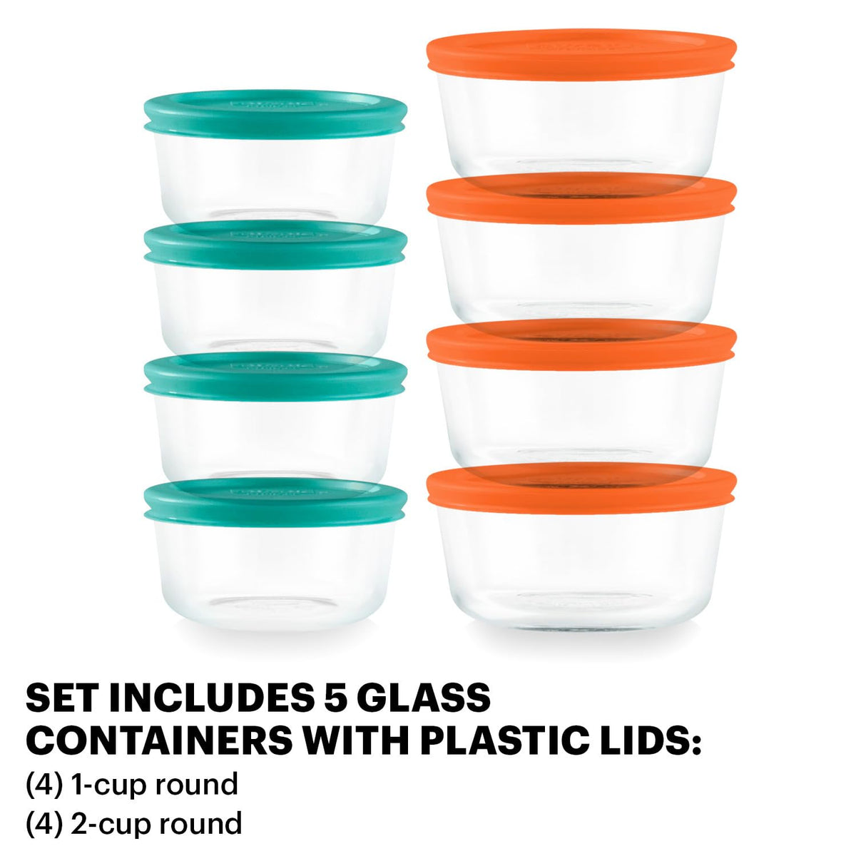 Pyrex Simply Store 2-Cup glass container ideal for portions.