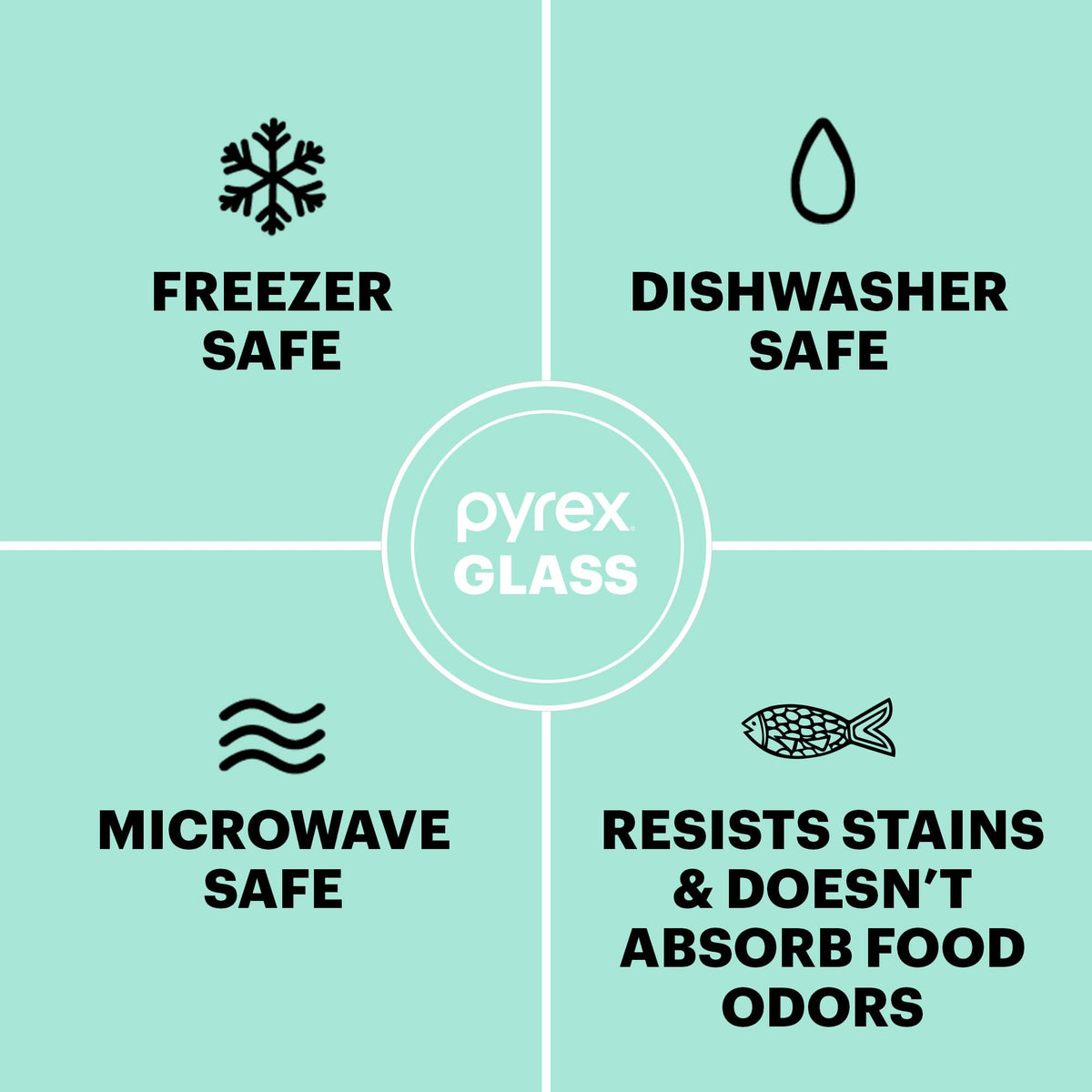 Pyrex Simply Store container ready for freezer storage and organization