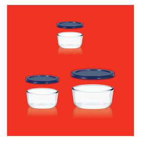 Pyrex Simply Store Microwave-Safe Glass for quick reheats.