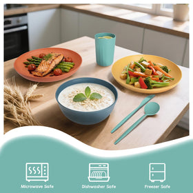 PYRMONT microwave-safe plates and bowls heat evenly without overheating, simplifying quick meals.
