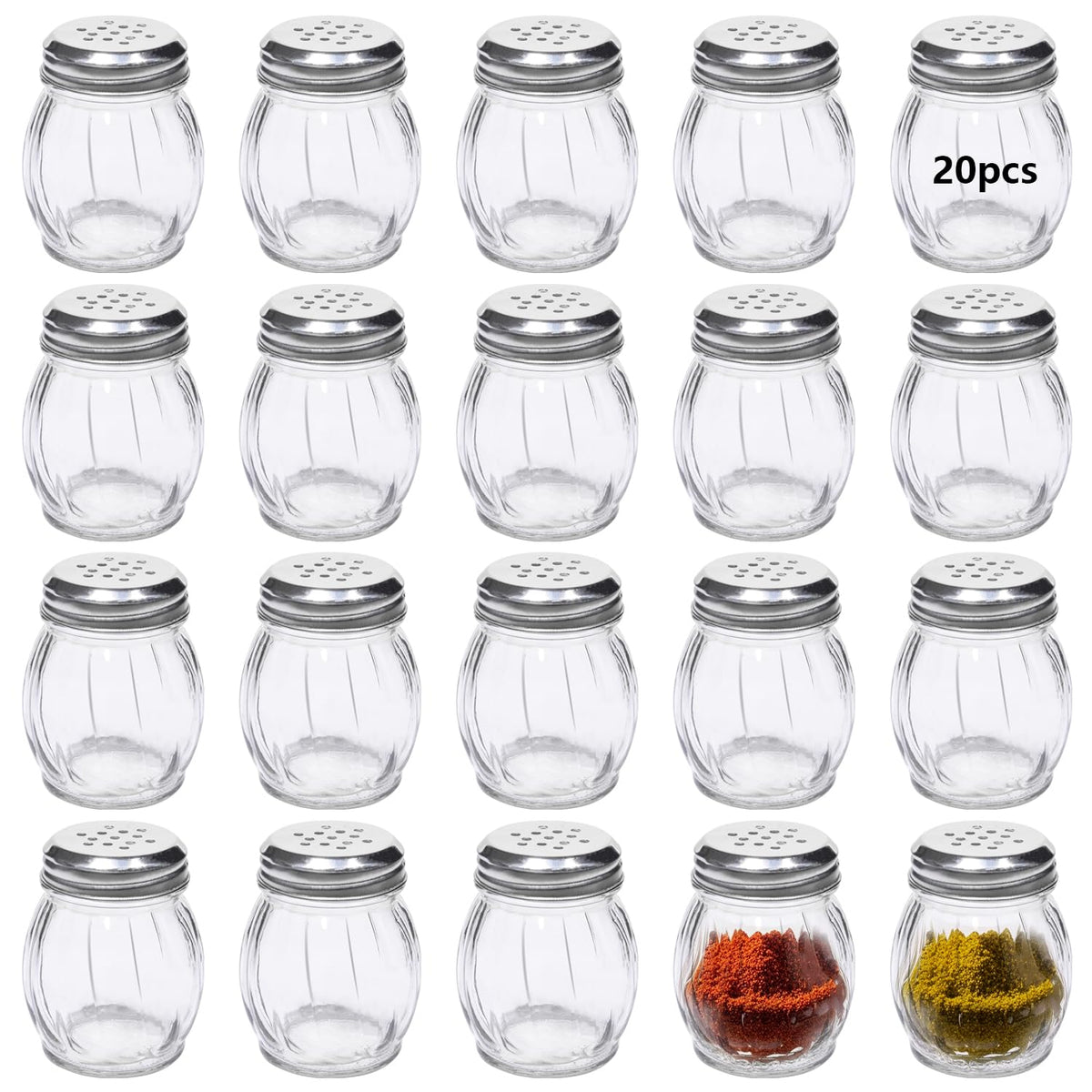 PYVYLO 6 oz spices shaker with stainless steel lid for smooth pouring.