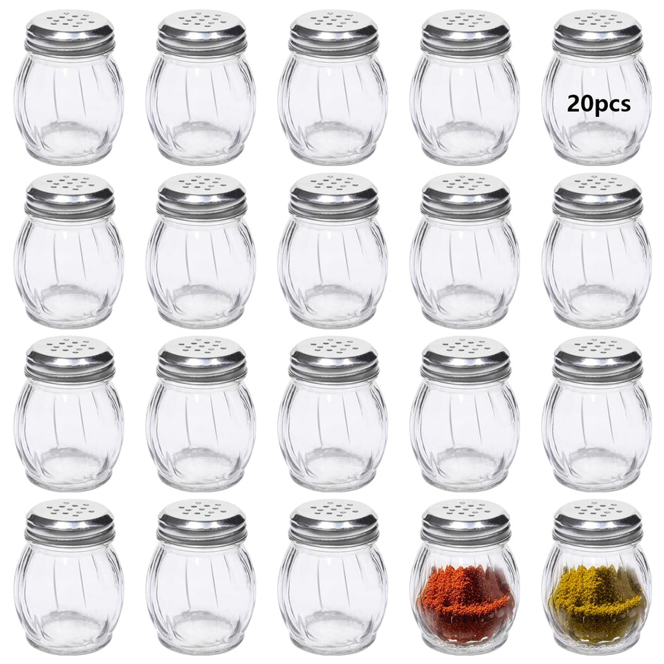 PYVYLO 6 oz spices shaker with stainless steel lid for smooth pouring.
