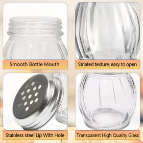 PYVYLO parmesan cheese shaker with slotted cap for controlled sprinkling.