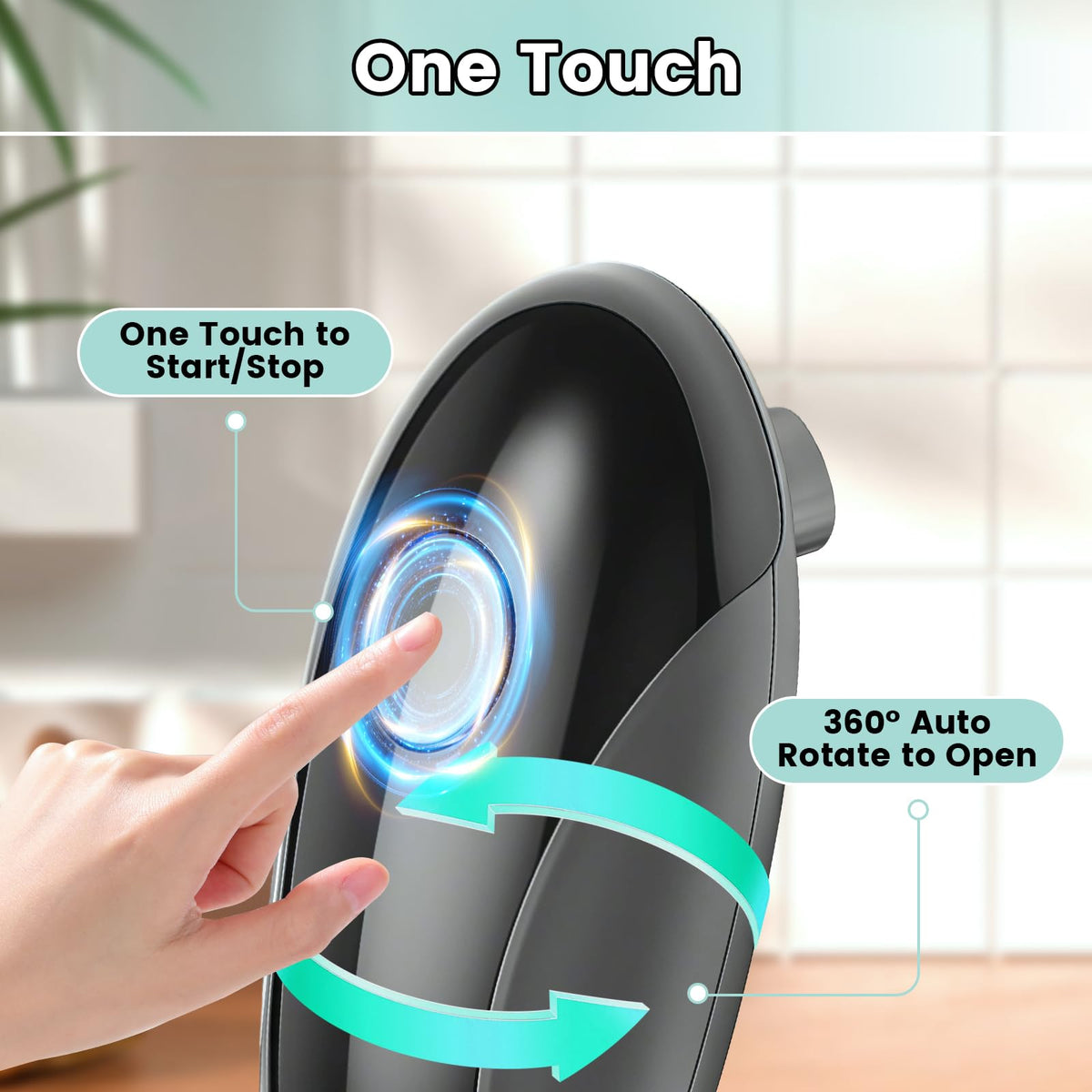 Pyxfeiiu can opener creates smooth edges for safer lid removal