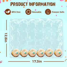 PYYZHALI stackable cupcake carrier with four locks ensures secure transit.