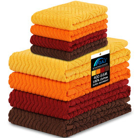QAJ 100% cotton kitchen towels 16x25 absorb moisture effectively for cookware.