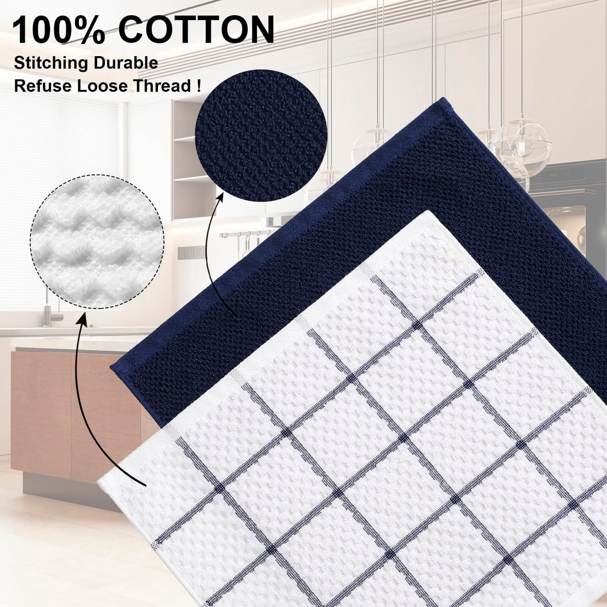 QAJ dishcloths 13x13 compact and absorbent for quick wipeups.
