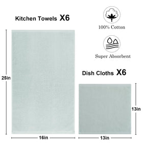 QAJ dishcloths 13x13 soft and lint-free for sparkling dishes.