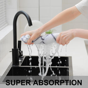 QAJ kitchen towels folded texture highlights softness and durability