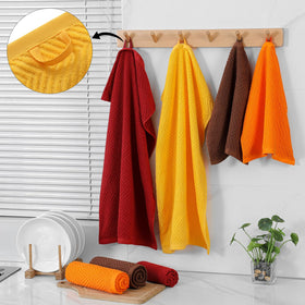 QAJ towels-with-hanging-rings are easy to store and dry after use.