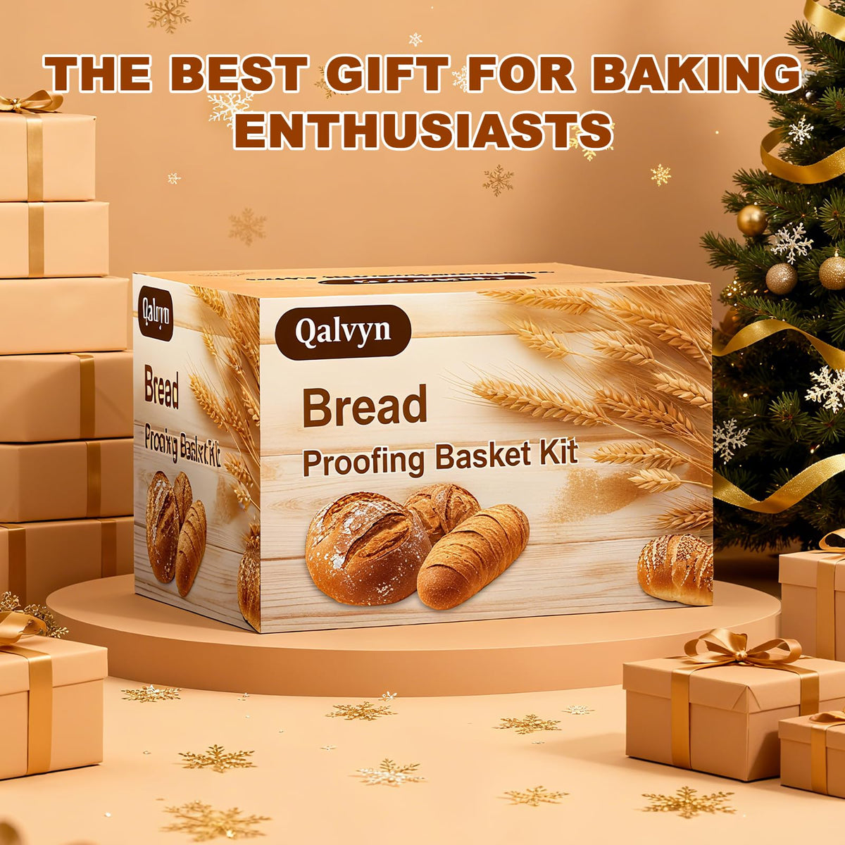 Qalvyn bread stencil kit adds decorative designs to homemade loaves.