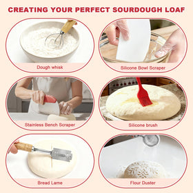 Qalvyn 30oz Sourdough Starter Jar with integrated scale