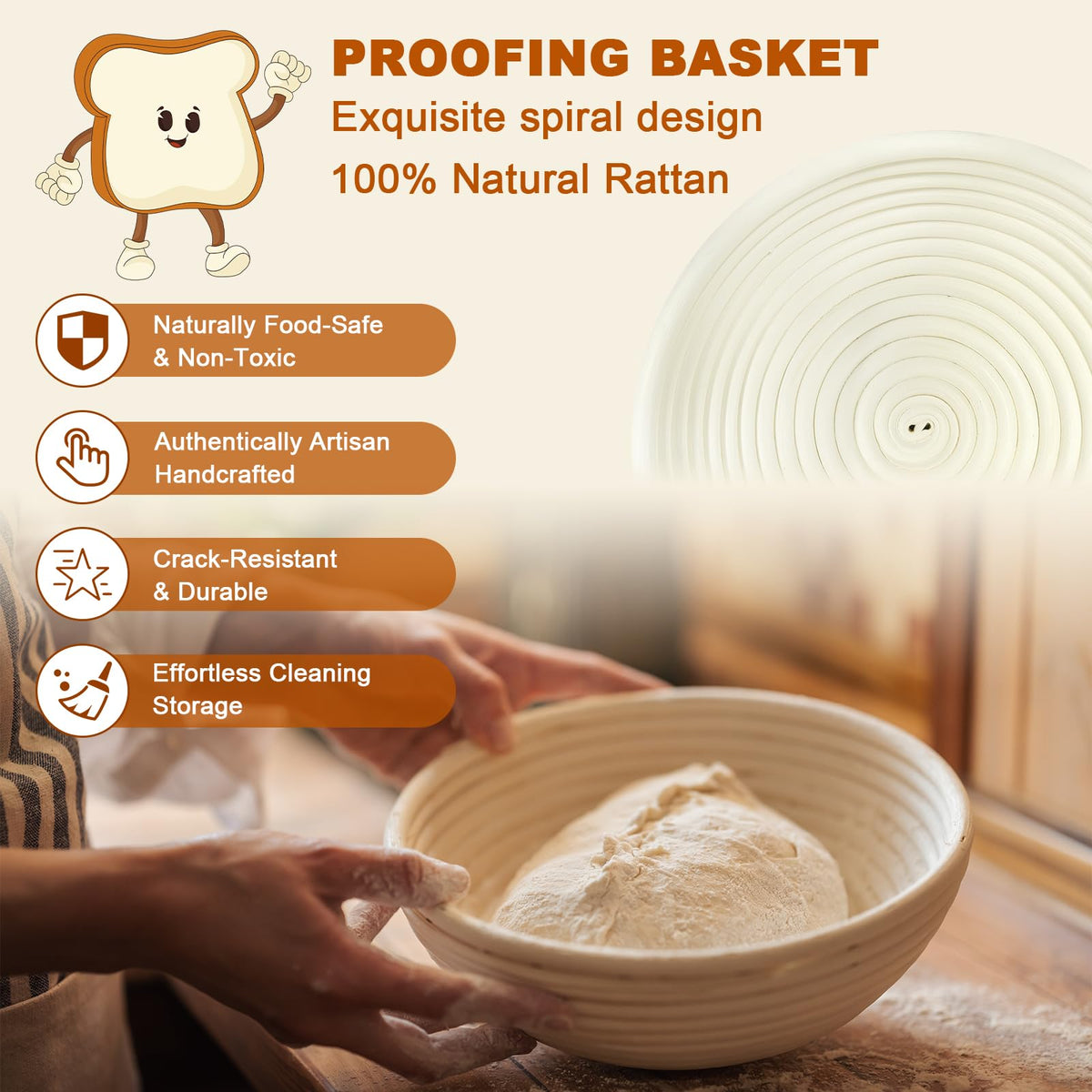 Qalvyn 34oz sourdough starter jar with clear marks for precise feeding