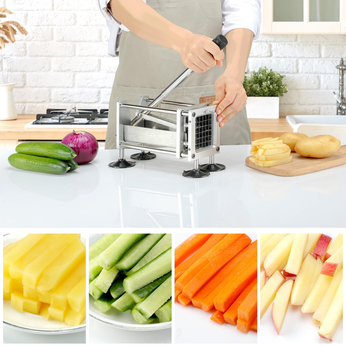 QangBoon blade three-eighths-inch enables slimmer fry portions and precise veggie cuts.