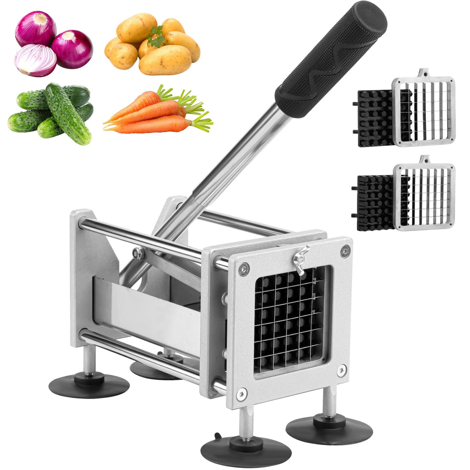 QangBoon French Fry Cutter body shows sturdy stainless design for durable home use.