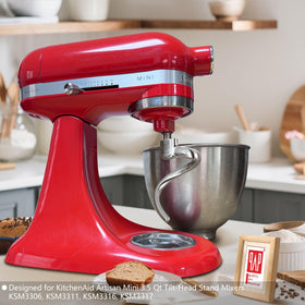 qAp spiral dough hook close-up, polished stainless steel edge for durable kneading