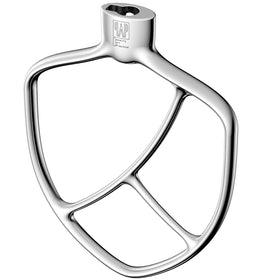 qAp Quality Art Practical stainless steel flat beater shown for 4.5 to 5 qt mixers for even batter