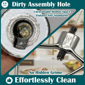 qAp stainless steel paddle for KitchenAid; dishwasher-safe convenience.