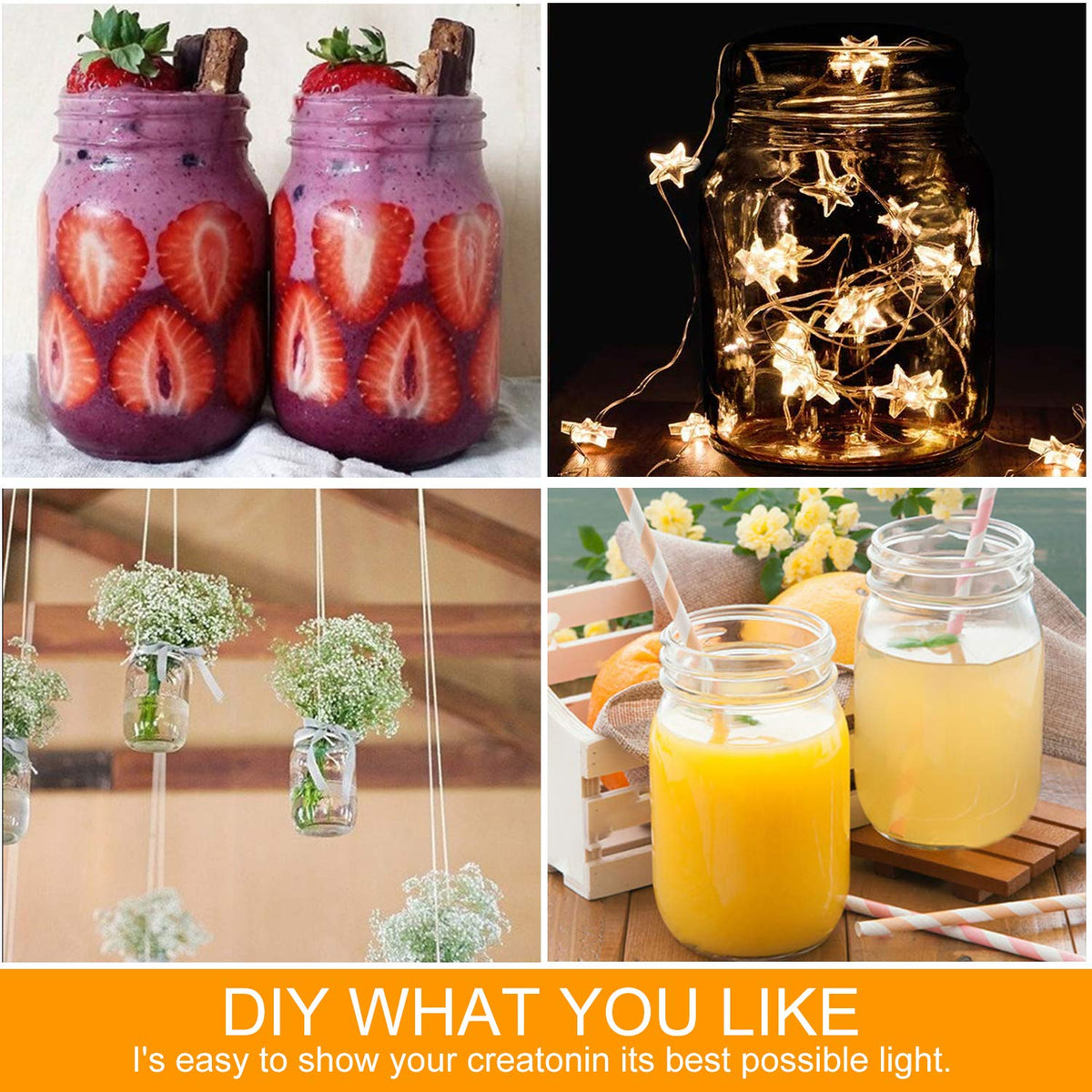QAPPDA 16-pack jars with lids ideal for gifts and favors.