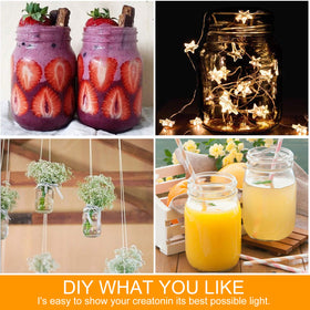 QAPPDA 16-pack jars with lids ideal for gifts and favors.