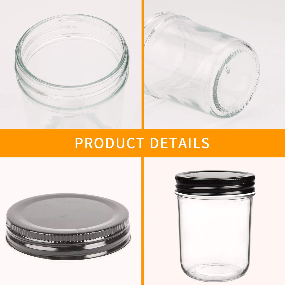 QAPPDA black screw-top lids providing a snug, dust-free seal