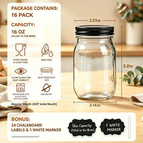 QAPPDA glass jar with airtight lids preserves freshness and flavor.