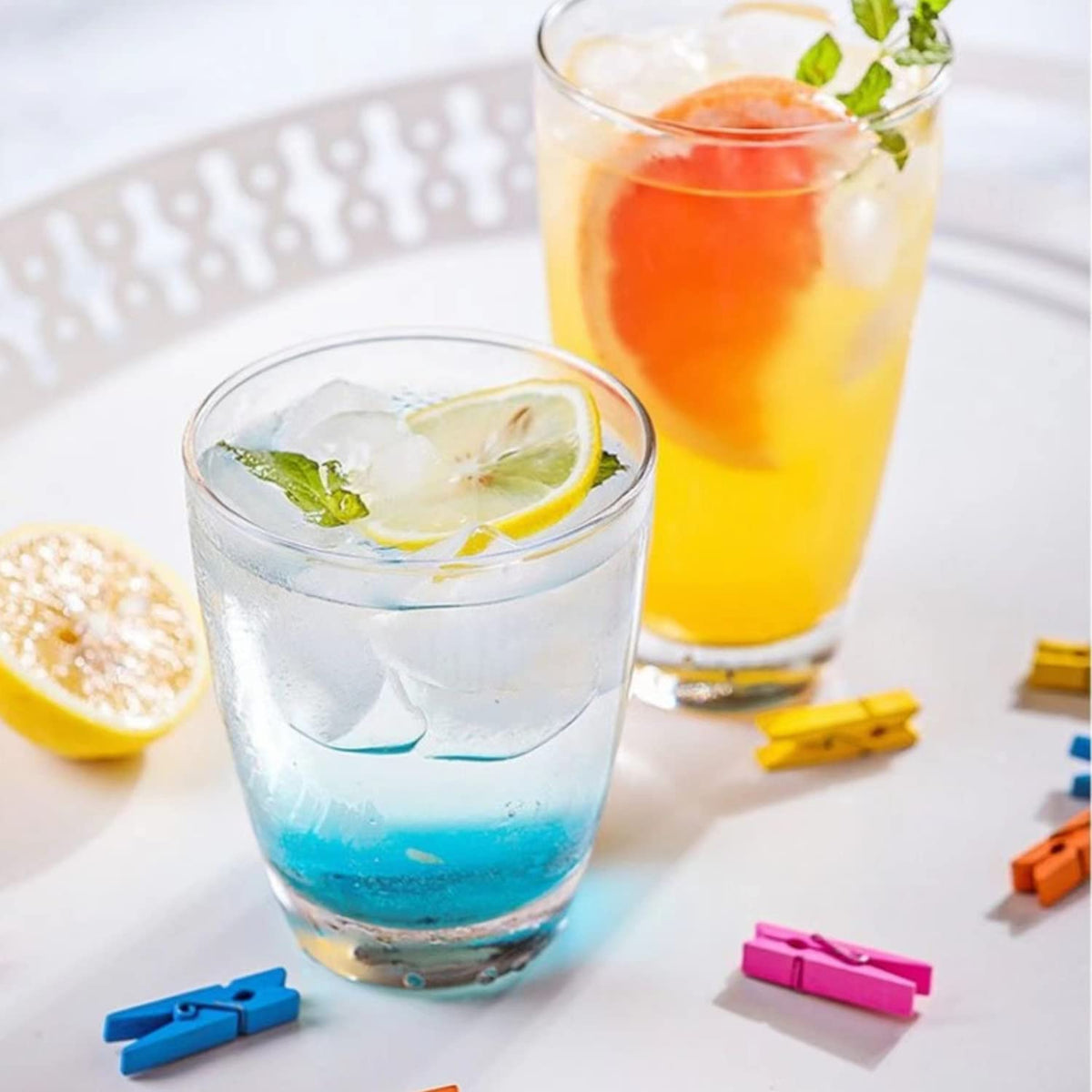 QAPPDA minimalist clear glassware pairs with any table setting.