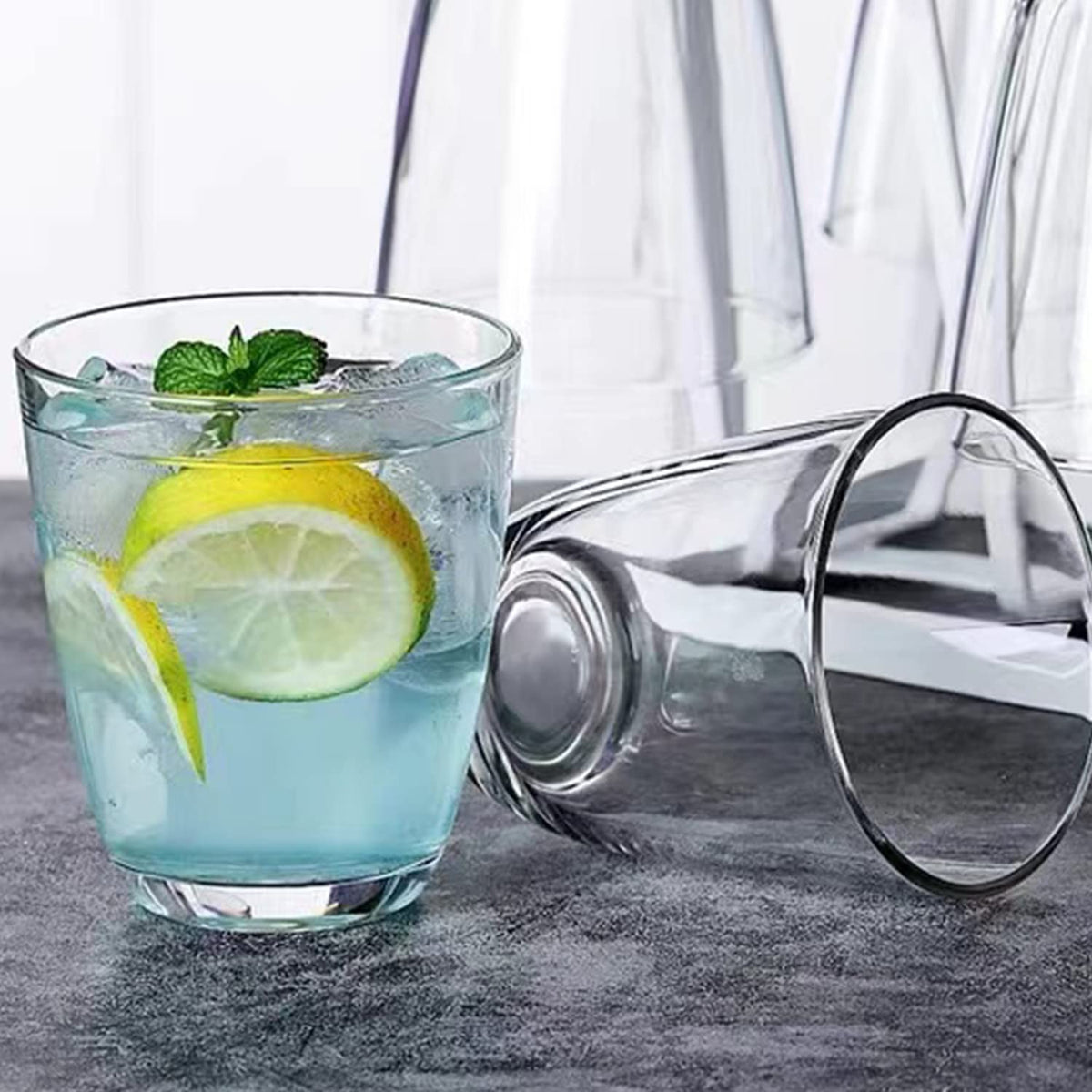 QAPPDA stackable kitchen glassware saves cupboard space.