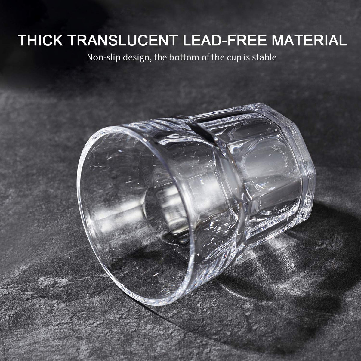 QAPPDA tempered break resistant old fashioned glass durable daily use