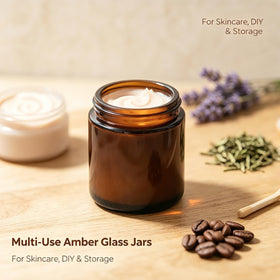 QAPPDA thick durable glass jar ideal for candle making and bulk storage