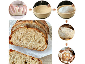 Qavinch dough proofing action inside a basket for shaping