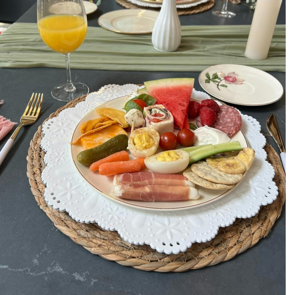 Qavinch round placemats handcrafted weave detail emphasizes craftsmanship and natural material