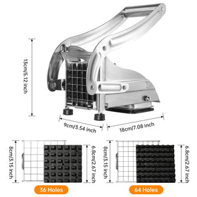 QBGSFSYG potator slicer showing 1-2 inch blade for thicker cuts