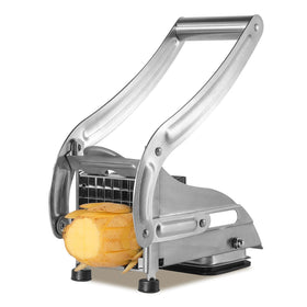 QBGSFSYG stainless steel potato slicer with two blades for versatile fries