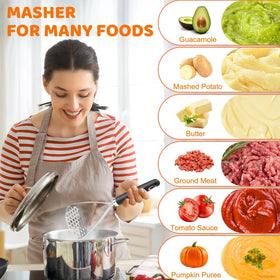 QBily masher dishwasher-safe for easy post-meal cleanup.