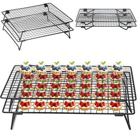 QCCTPUU stackable cooling rack 2-pack for efficient counter space and even cooling