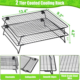 QCCTPUU wire cooling rack with open-grid design promotes 360° airflow