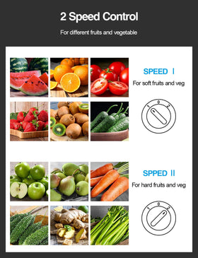 QCen dual speed control for soft and hard produce