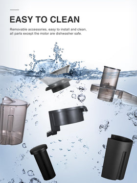 QCen Juicer 800W locking arm safety for secure operation