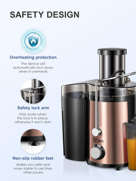 QCen BPA-free construction prioritizes safe, worry-free juicing.